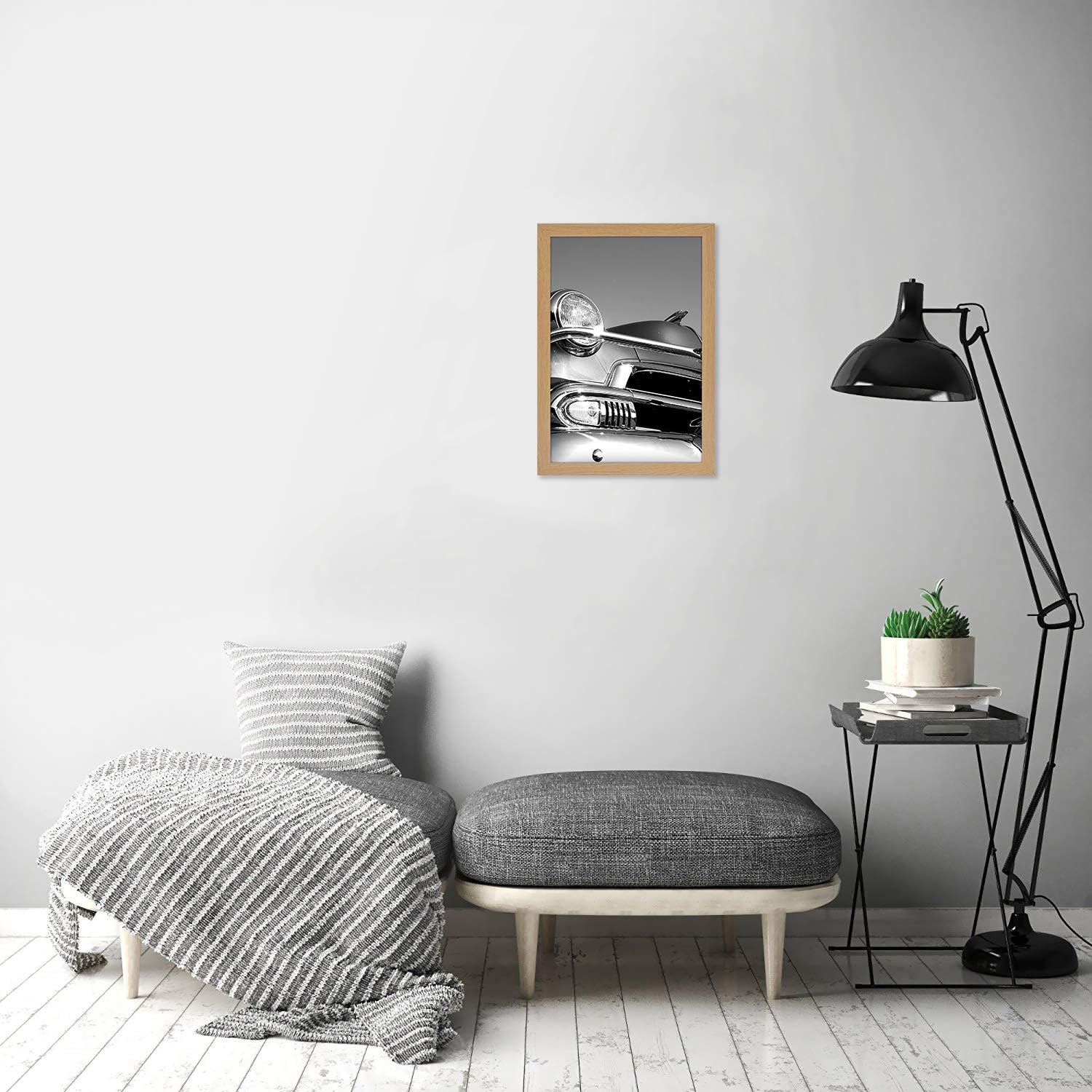 Americanflat 12x18 Poster Frame with Polished Plexiglass - Wide Picture Frames Made of Engineered Wood for Vertical or Horizontal Wall Display - Epic Collection - Pine