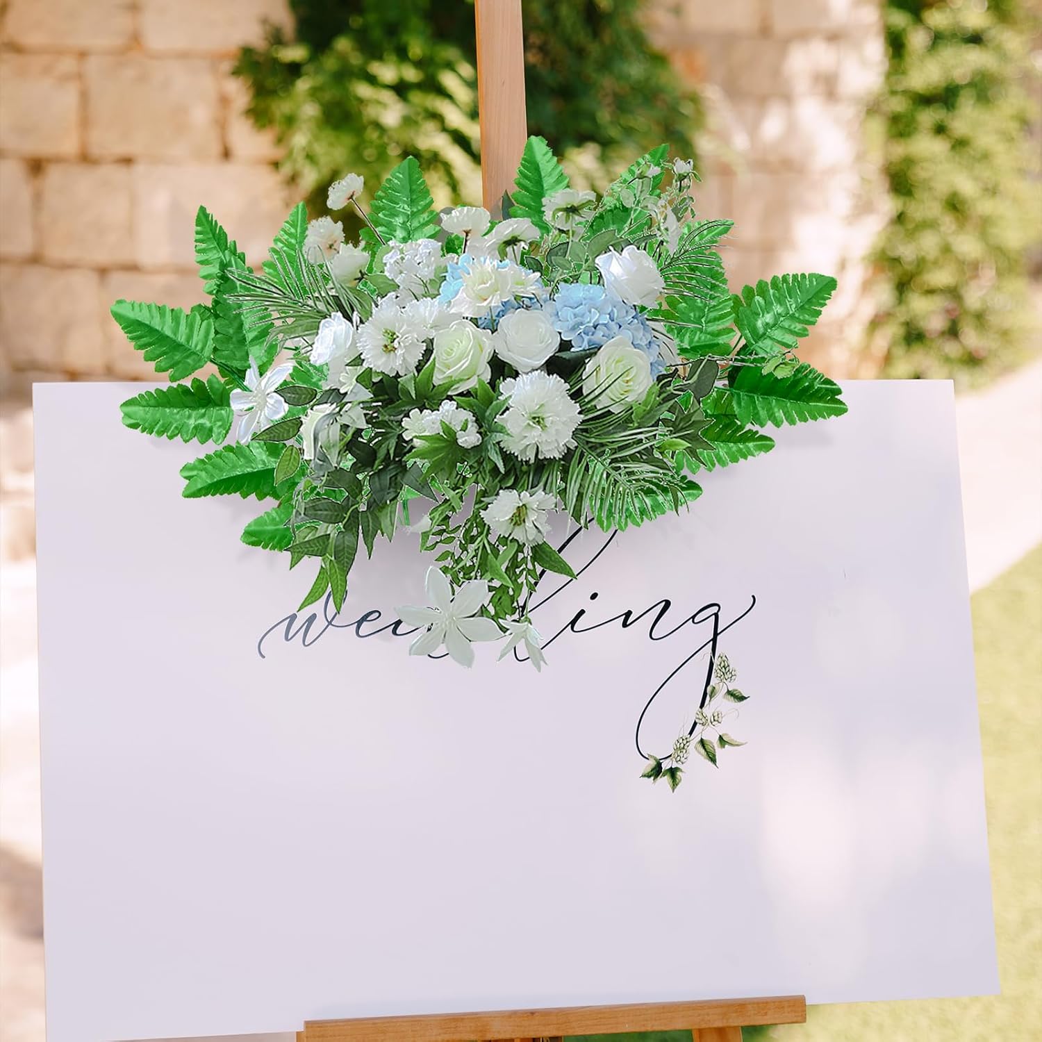 XONOR Artificial Silk Leaf Fern - Artificial Fern Leaves Stem Faux Greenery Plant for Cemetery Grave Headstone Wedding Home Garden Decoration (200Pcs, Green)