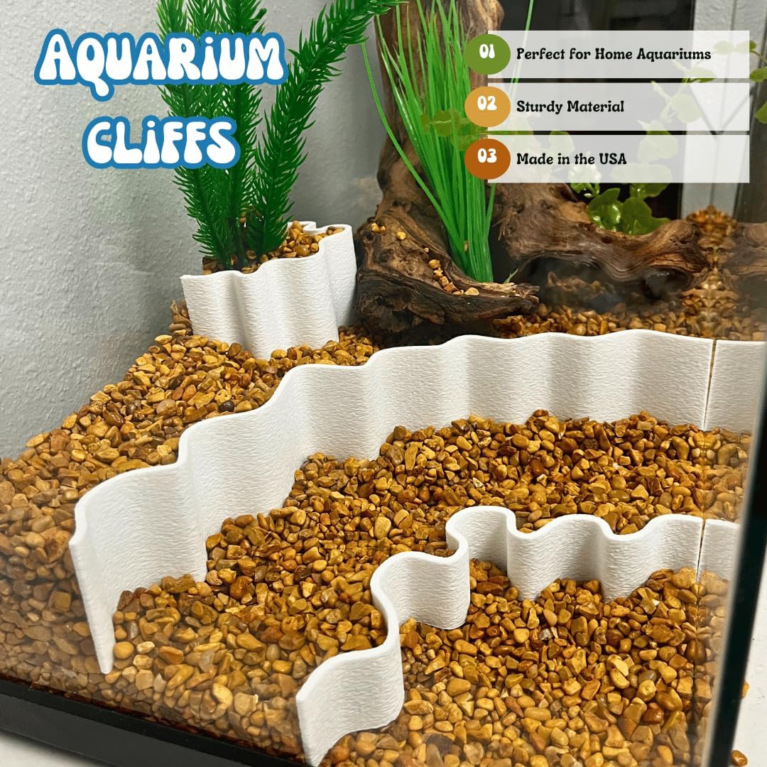 Chatelet REEFSHAPE Aquarium or Terrarium Substrate Cliffs Combo Pack | Separate Substrate Layers in Aquariums or Terrariums to Create Cliffs & Depth | Made in USA (Cliff Combo, White)