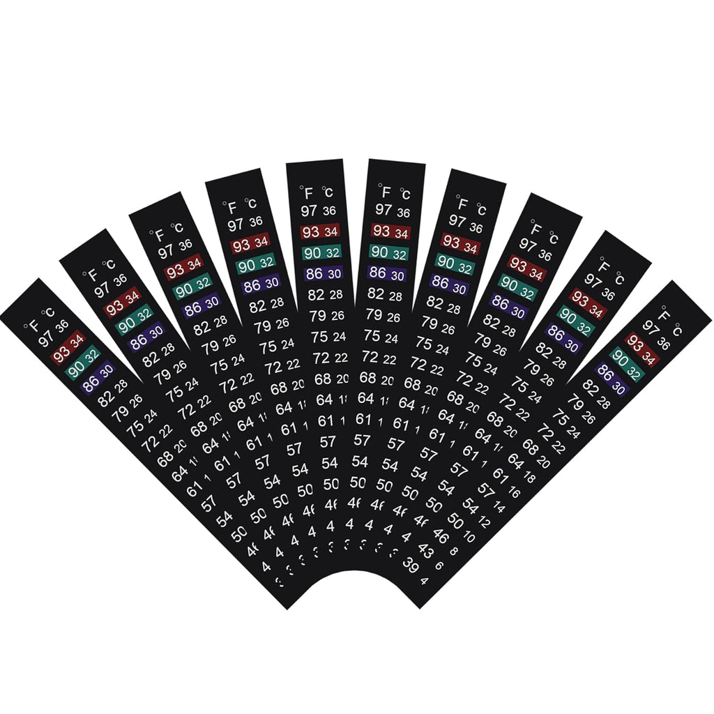 Brewing Thermometer Strip Adhesive Strip Thermometer Aquarium Thermometer Strip, Thermometer Sticker for Fish Tank/Kombucha 39℉ to 97℉ & 4℃ to 36℃(10pcs)