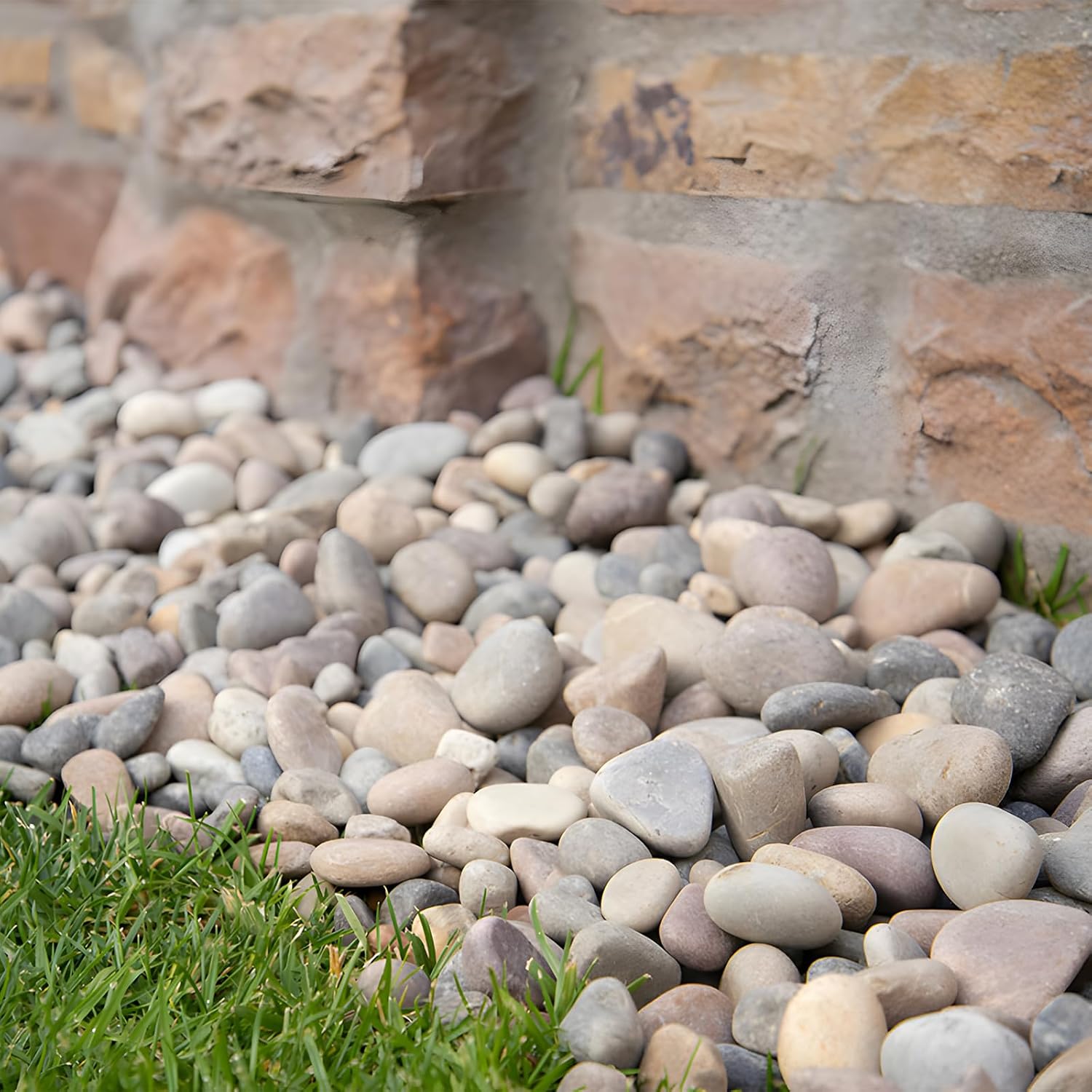 Large River Rocks for Landscaping, 40lbs Aquarium Rocks, 3-4 Inch Colorful Pebbles for Indoor Plants, Natural Stones for Garden Paving Plant Rocks Crafting Walkways