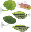 5 PCS Betta Leaf Hammock with Suction Cup and Clear Fish Tunnel, Plastic Adjustable Betta Bed Aquarium Hideout Resting Spot Small Toys Fish Tank Decorations Accessories