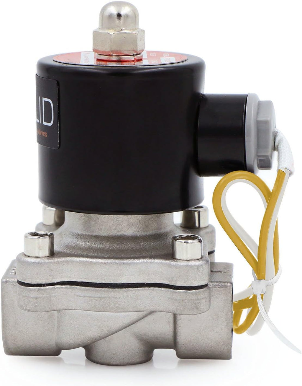 U.S. Solid Stainless Steel Electric Solenoid Valve 110VAC Normally Closed Air Water (1/2 Inch)