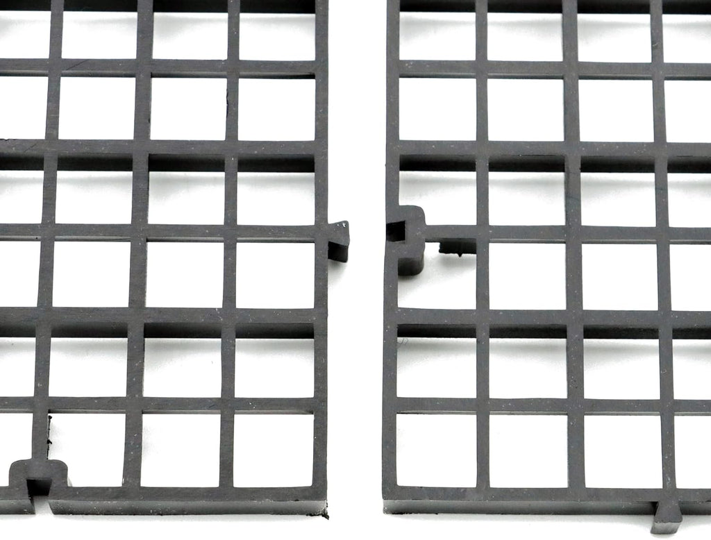 Aquarium Fish Tank Bottom Isolation 4 Pcs, Plastic Egg Crate Grid Divider Tray Egg (L 4pcs Black)