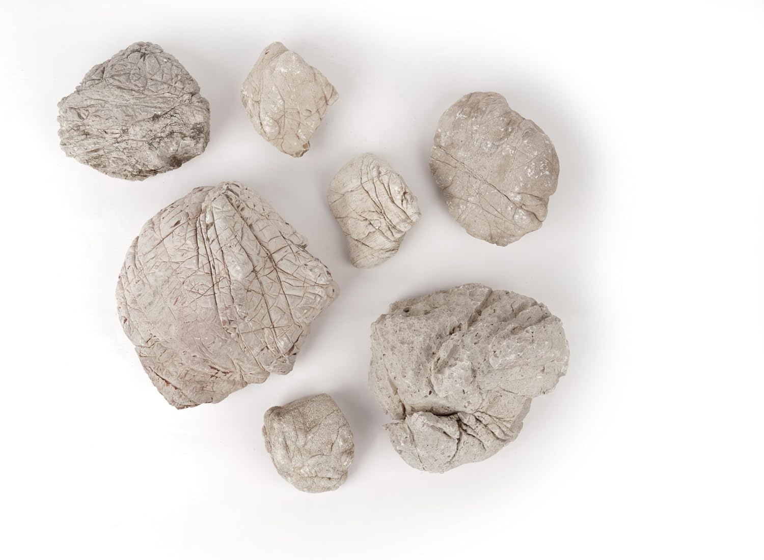 LANDEN Elephant Skin Stone Natural Multi-Texture Rocks Grey(18lbs, 3~9 inches,7pcs) for Aquarium, Paludarium, Terrariums, Landscaping, Decorative of Caves, Waterfalls, Cliffs