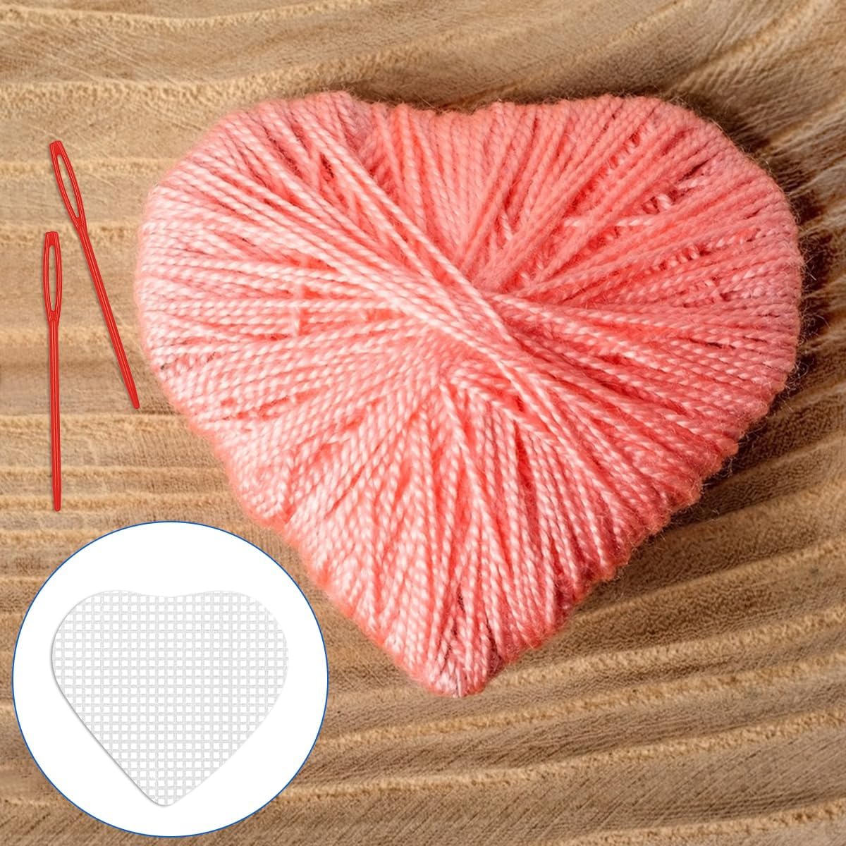 5 Pcs 7 Count Plastic Mesh Canvas Sheets for Embroidery Crafting - 10.2" x 13.2", Acrylic Yarn Crafting, Knit and Crochet Projects, Make Aquarium Dividers, with 5 Pcs Weaving Needles, White