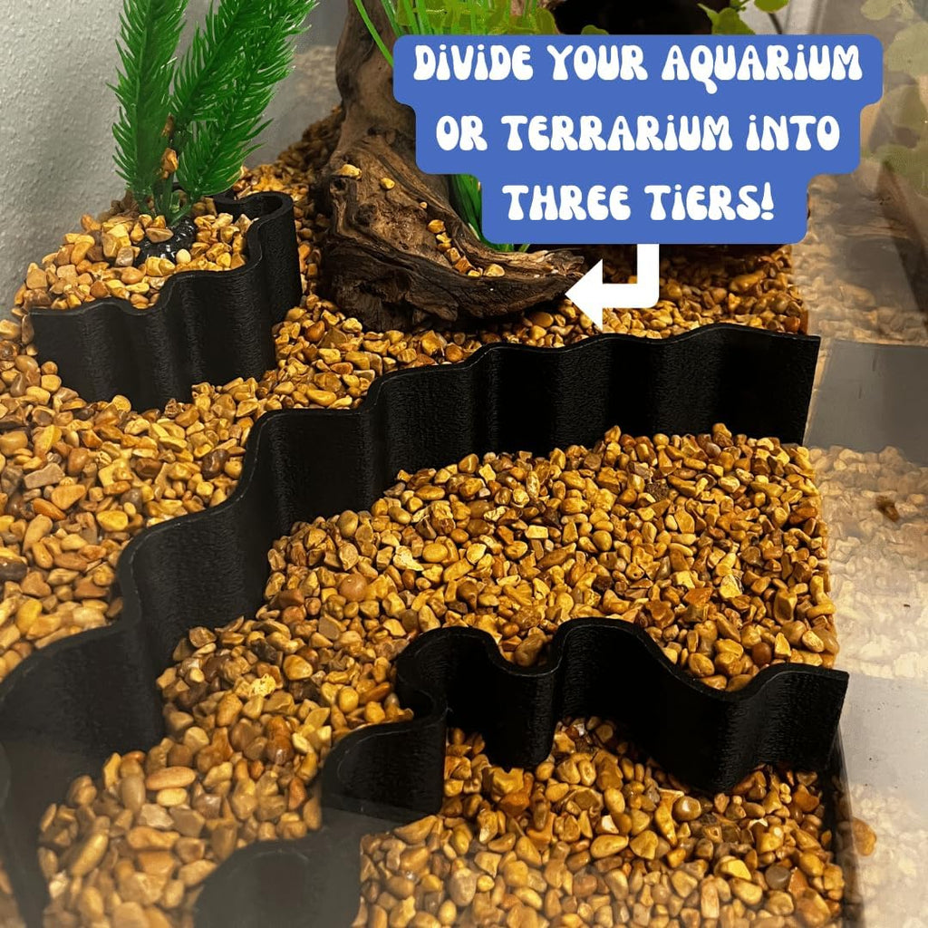 Chatelet REEFSHAPE Aquarium or Terrarium Substrate Cliffs Combo Pack | Separate Substrate Layers in Aquariums or Terrariums to Create Cliffs & Depth | Made in USA (Cliff Combo, Black)