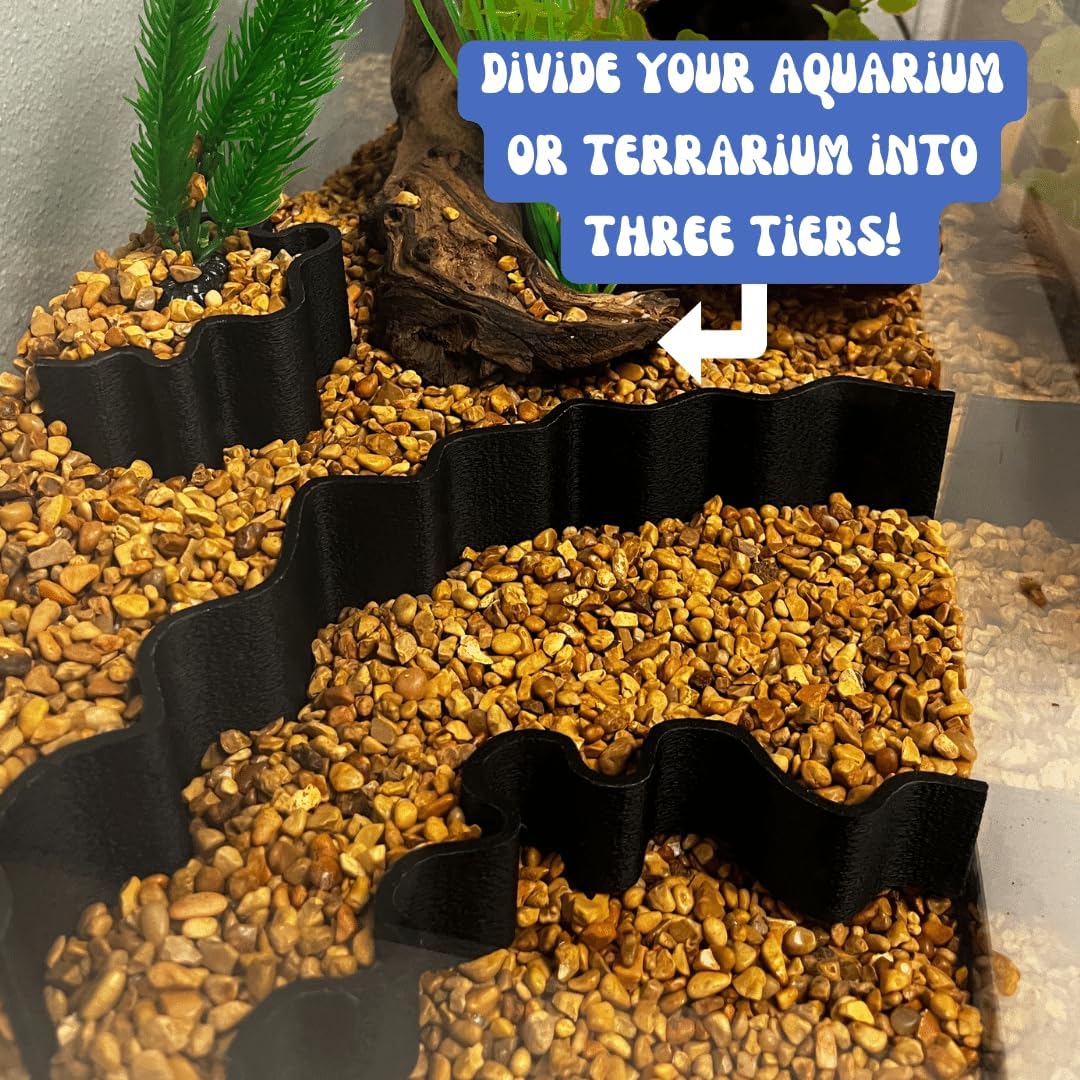 Chatelet REEFSHAPE Aquarium or Terrarium Substrate Cliffs Combo Pack | Separate Substrate Layers in Aquariums or Terrariums to Create Cliffs & Depth | Made in USA (Cliff Combo, Black)