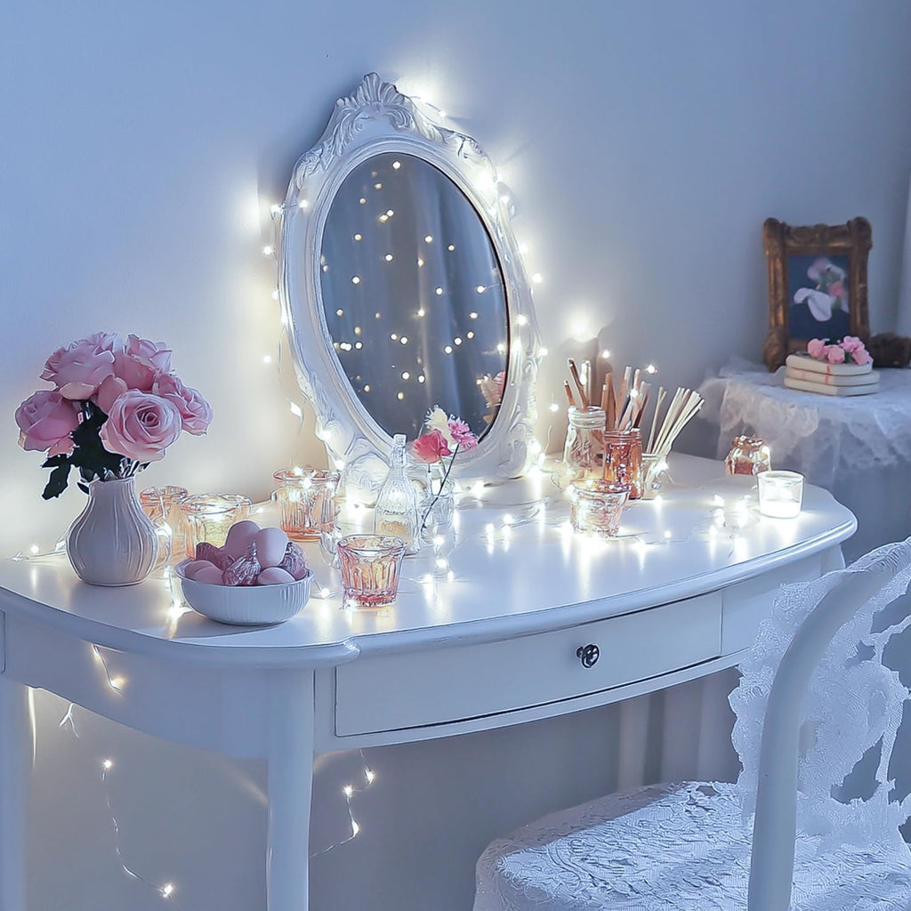 33Ft String Lights Battery Operated with Remote Control Timer, 100LED 4 Pack Waterproof 8 Modes Copper Wire Twinkle Fairy Lights for Bedroom Indoor Outdoor Wedding Dorm Christmas Decorations