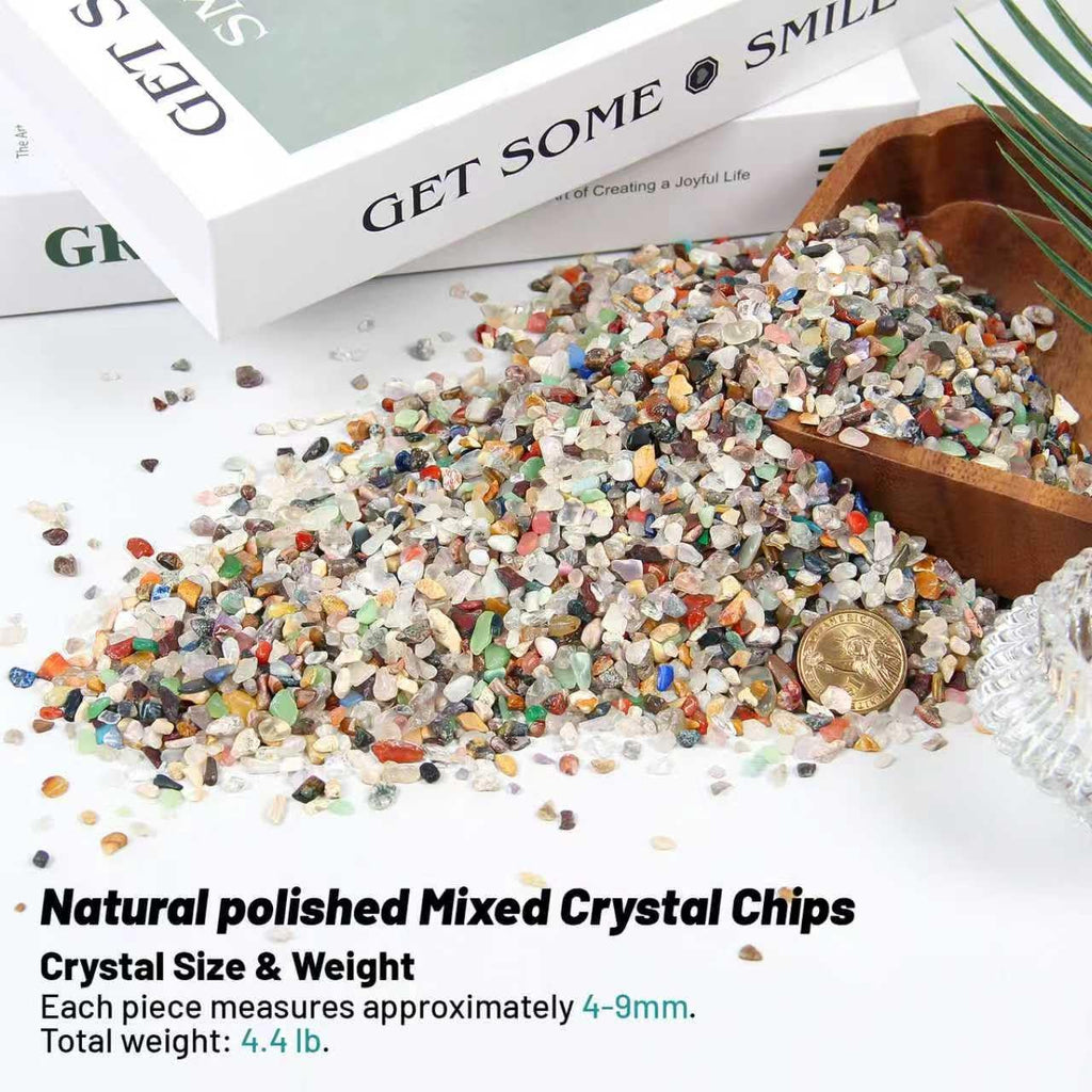 Natural Gemstone Aquarium Gravel 4.4 Lb – Premium Aquarium Sand & Fish Tank Gravel | Decorative Fish Tank Rocks | Rocks for Fish Tank, Aquarium Decor & Fish Tank Decorations