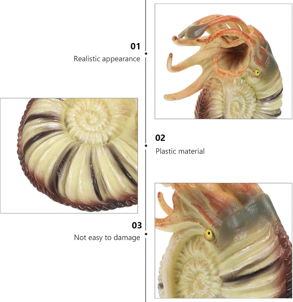 Hemoton Realistic Nautilus Model Ocean Animal Aquarium Decor Creature Figurine Educational for Creativity Development