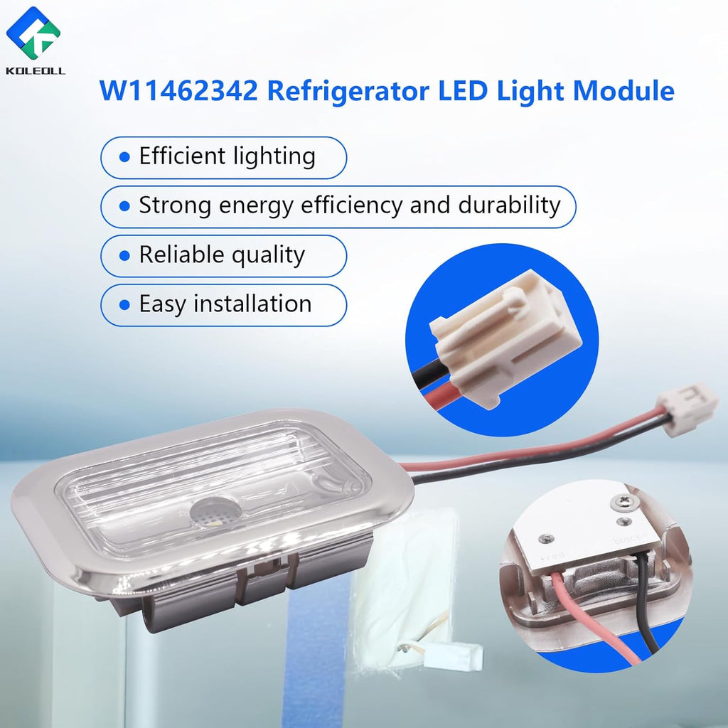 5 Pack W11462342 Refrigerator LED Light Module Compatible with Whirlpool Kitchenaid W10607479 W10843339 W10908166 4959065 AP6989197 PS16218086