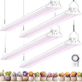 Barrina TX72 4FT Grow Lights for Seed Starting, 288W(4 x 72W, 2000W Equivalent), Full Spectrum, Linkable, High PPFD, Mechanical Timer, Grow Lights for Indoor Plants with On/Off Switch, 4 Packs