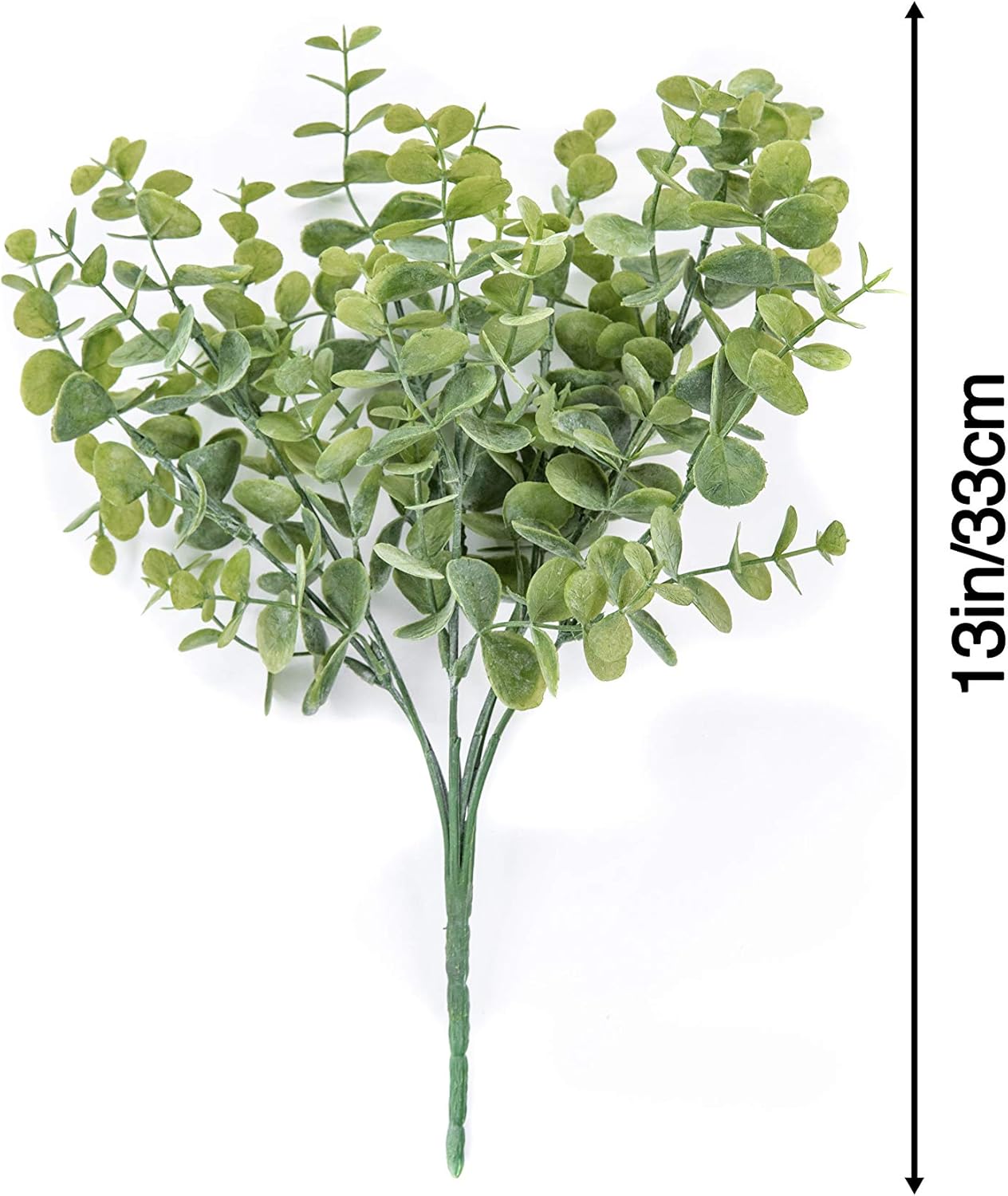 Artificial Farmhouse Eucalyptus (Pack of 3),Artificial Farmhouse Greenery Stems Fake Plants Foliage for Farmhouse,Home,Garden,Office,Patio,Wedding and Indoor Outdoor Decoration(Green)