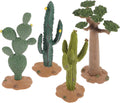 Mini Model Cactus 4pcs Mini Artificial Cactus Plants Fake Model Miniature Plastic Decor Lifelike Desert Tree Statue for Micro Landscape Train Railway Sand Table