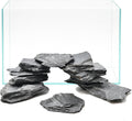 Natural Slate Rocks 2-6 Inches Aquarium Rocks 10lb Natural Stones for Fish Tank Aquascaping Reptile Terrarium Landscaping Decor