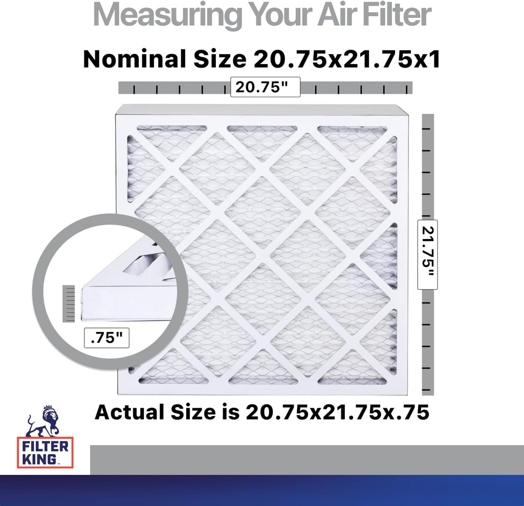 Filter King 2.75x21.75x1 Air Filter | 4-PACK | Carbon MERV 8 HVAC Pleated A/C Furnace Filters | MADE IN USA | Actual Size: 2.75 x 21.75 x .75"