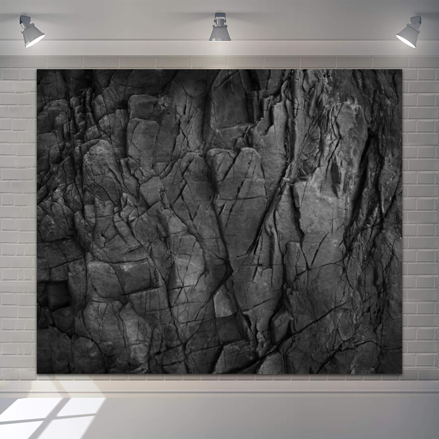 Black Stone Brick Wall Backdrop 10x8ft Vintage Stone Brick Photography Backdrop Baby Shower Birthday Party Theme Background Kids Adults Portrait Photo Backdrop Decoration Photo Booth Studio Prop