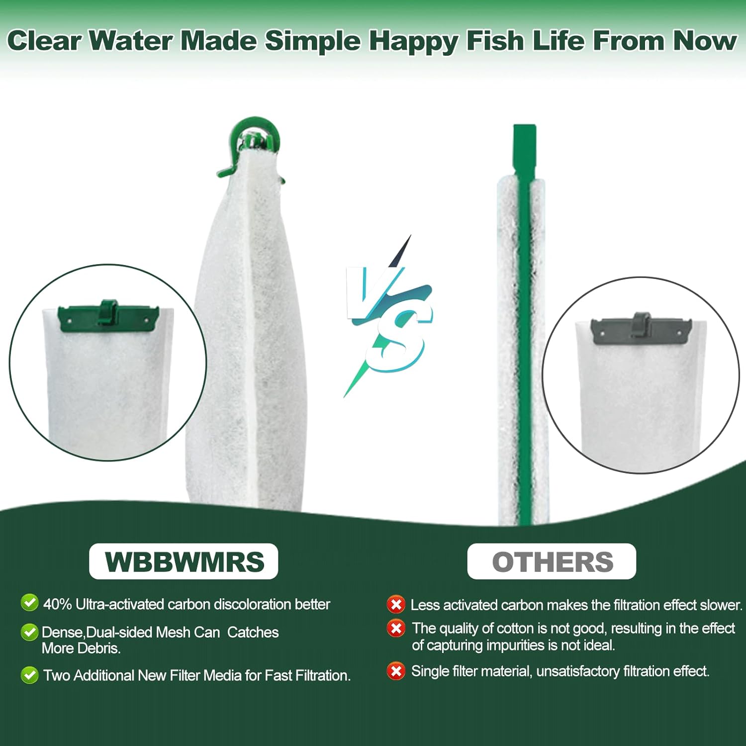 8 Count Medium Filter Cartridges Compatible with Tetra Whisper Bio-Bag Filters Medium Replacement Filter Cartridges for Whisper ReptoFilter and 10i IQ10 PF10 Power Filters -Ready to Use