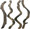BNOSDM Reptile Forest Climbing Branch Decor 4PCS Crested Gecko Climb Wood Natural Branches Tree for Snake Frog Chameleon Spider Bearded Dragon Terrarium Habitat Tank Accessories