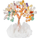 mookaitedecor Colorful Crystal Tree, Quartz Cluster Rock Crystal Base Bonsai Money Tree for Wealth and Luck