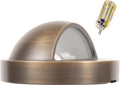 Outdoor Deck Lights Brass Stair Lights - LED Step Lights Low Voltage Landscape Lights, Solid Brass Stairway Lighting, Outdoor Fence lights, Paver Lights, Hardscape Lighting with LED Bulb (3.13" Wide)