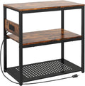 Livofloral 20-29 Gallon Fish Tank Stand With Power Outlets, 3-Tier Metal Aquarium Stands, Breeder Reptile Tank Stand with Shelf for Home Office, 660LBS Capacity, 29.5 x 15.8 x 30.1 inches, Brown