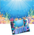 5x3FT Underwater World Landscapes Backdrop Colorful Reefs and Algae Decoration Sun Ray Ocean Photography Background Baby Kids Sea Theme Party Backdrops Baby Shower Shoot Photo Video Studio Prop