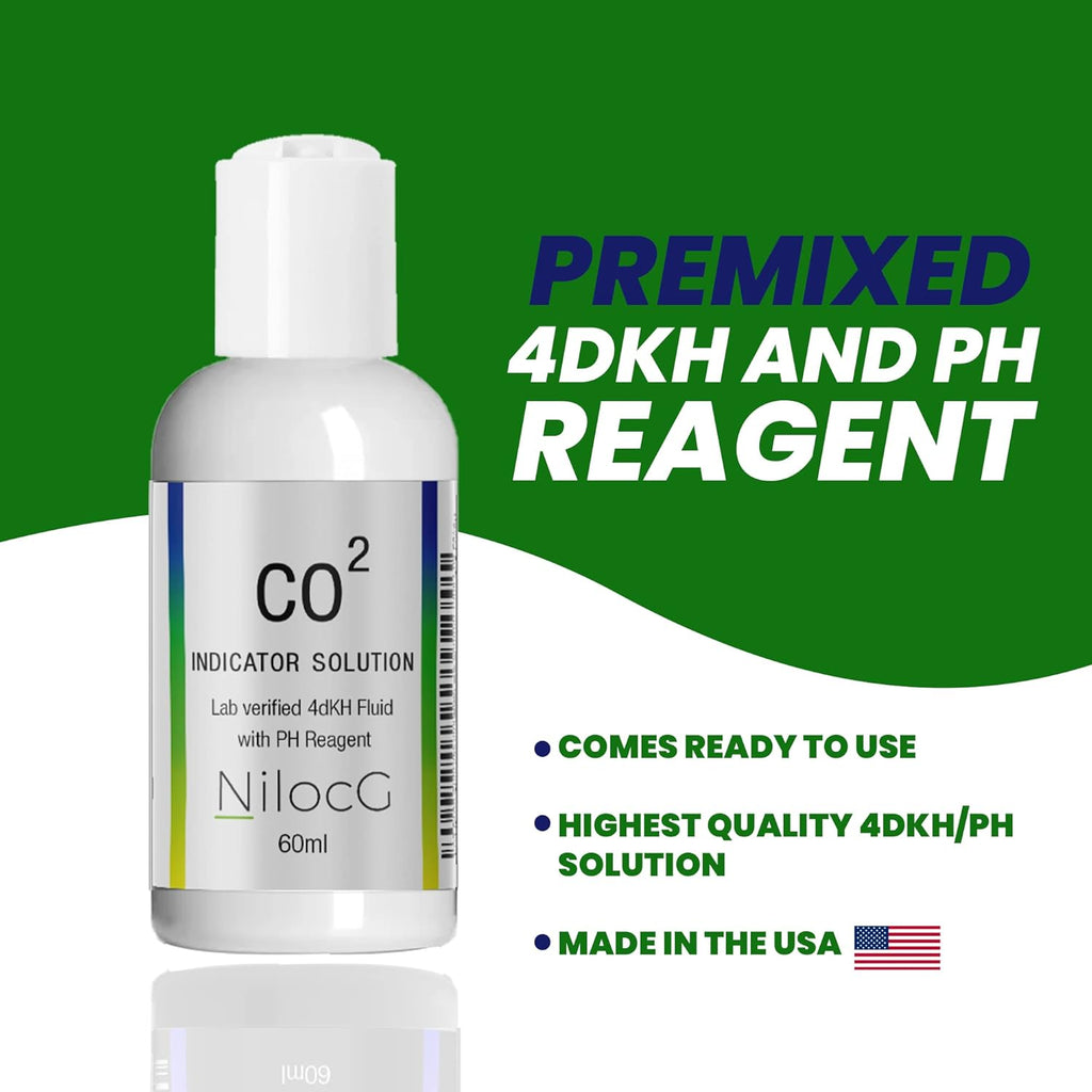 NilocG Aquatics Co2 Drop Checker Solution 4dKH/Ph Reagent for The Most Accurate Monitoring of Your Planted Tank Co2 Levels