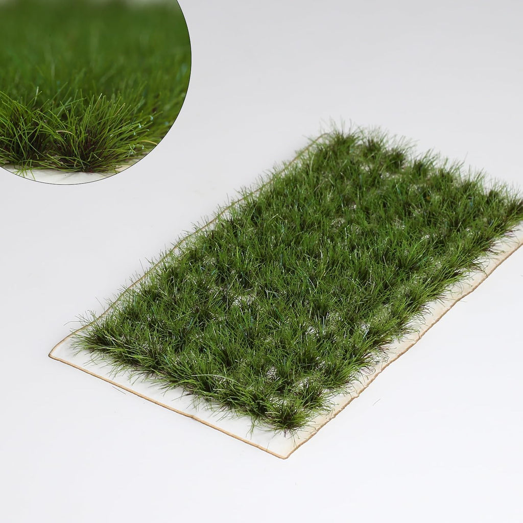 104-pcs 8mm Tall Diorama-Flowers-Grass Model Grass Cluster Rainforest Deep Green Static-Grass for Model-Train-Scener Wargaming-Terrain ，Dioramas & DIY Crafts