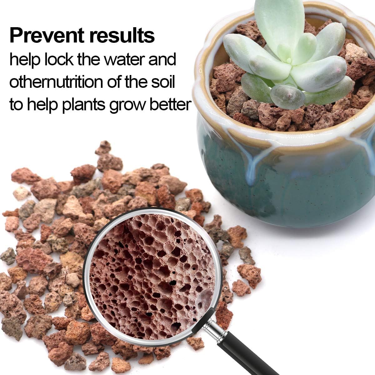 TOYPOPOR 6lb Red Lava Rocks Soil for Plants, Bonsai Cacti Succulents Horticultural Stones, Natural Decorative Volcanic Drainage Gravel for Vase Fillers, Terrarium, Top Dressing, Landscaping, Gardening