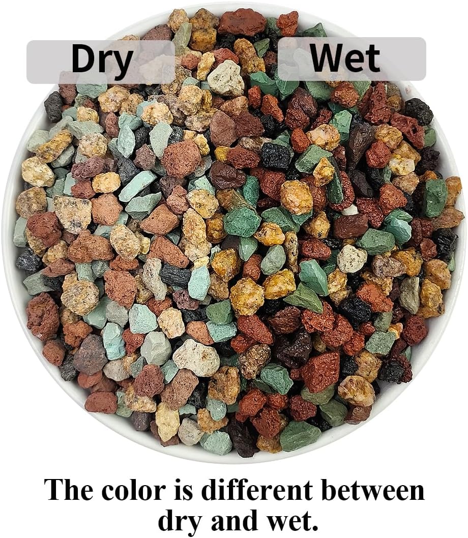 Succulent Cactus Soil Potting Mix Horticultural Lava Rocks Bonsai Soil for Indoor Plants Drainage Volcanic Rock for Terrarium Gardening Top Dressing 5lb