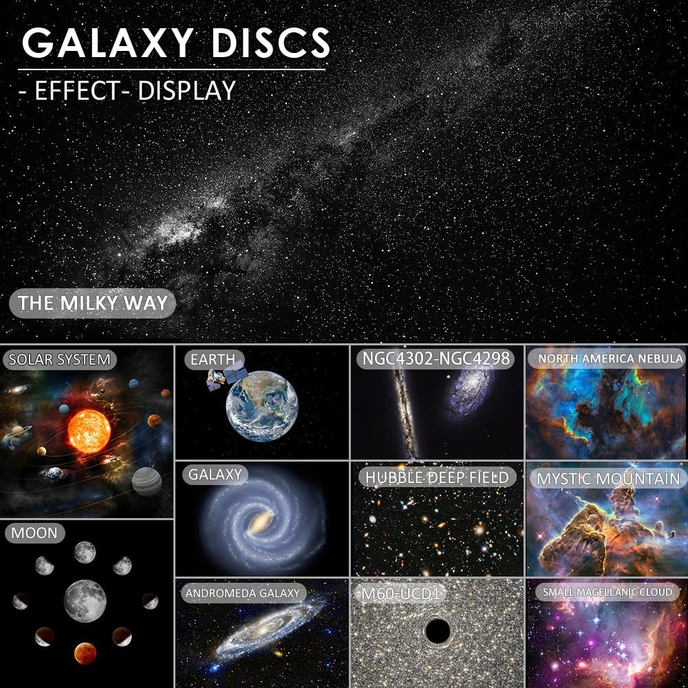 Galaxy Projector for Bedroom,13 in 1 Planetarium Star Projector Galaxy Light,Ceiling Night Light Milky Way Mood Lighting with Timer,LED Space Galaxy Lamp Bedroom Room Decor for Adults Kids