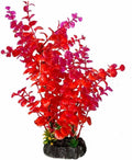 Mipukbay Red Aquarium Plants - Artificial Plastic Fish Tank Decor, Realistic Ornament Safe for Fish & Shrimp, Low-Maintenance Aquascaping Plants for Freshwater/Saltwater Tank Landscaping