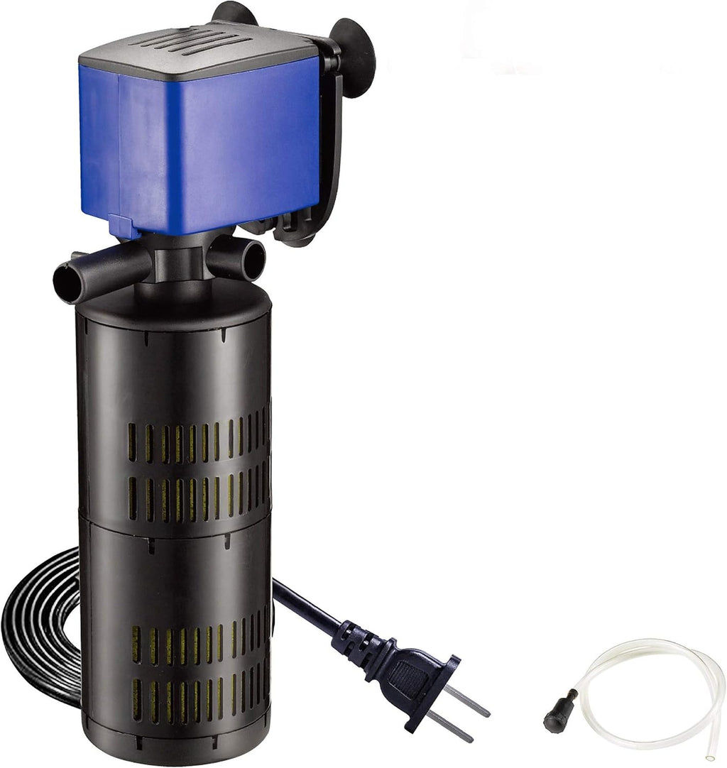 320 GPH Internal Filter Submersible Pump - 3 in 1 Aquarium Fish Tank Pump with Oxygenation, Filtration & Water Cycling, 3.9 ft max lift, 20W - 2 Pack