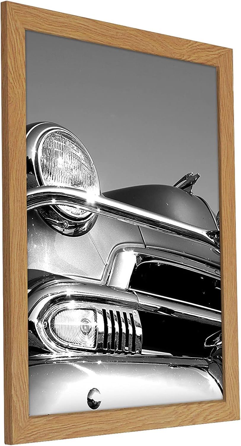 Americanflat 18x24 Poster Frame with Polished Plexiglass - Wide Picture Frames Made of Engineered Wood for Vertical or Horizontal Wall Display - Epic Collection - Dark Oak