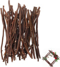 Didiseaon Wood Sticks for Crafts, 50Pcs Twigs for Crafts 0.47" Wood Log Sticks Branches for Christmas Decoration, DIY Photo Props, School Projects, Festival Decoration