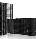 LINLAN 6 Pieces 5.9x11.8in (15X30cm) Aquarium Grid Plastic, Fish Tank Divider, Egg Crate for DIY Filtration and Bottom Protection in Aquascaping (Black-No Accessories)