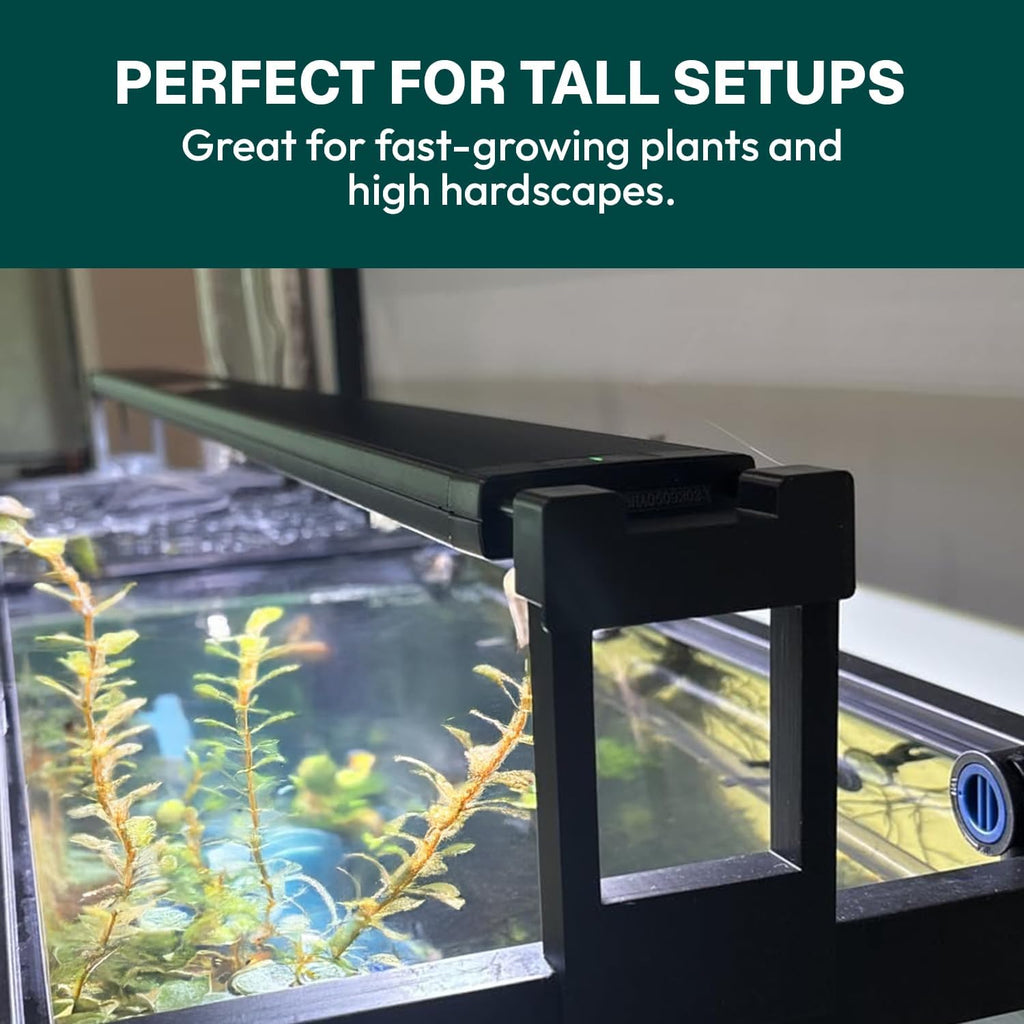 Crafted LA 7-Inch Light Riser Set for Aquarium Lights Compatible with Fluval Plant & Marine 3.0 LED Heat Resistant Polymer with Double Sided Tape Tooless Mounting