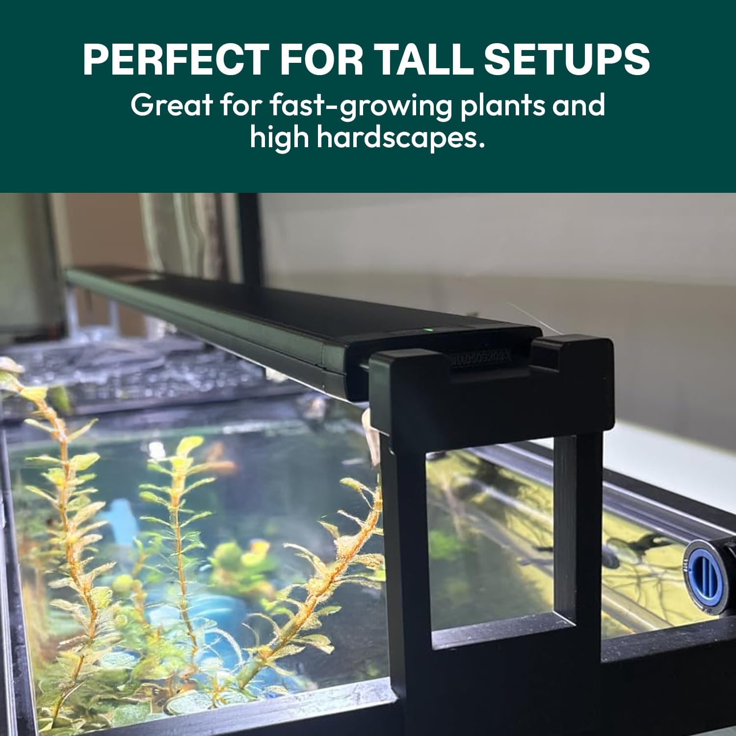 Crafted LA 7-Inch Light Riser Set for Aquarium Lights Compatible with Fluval Plant & Marine 3.0 LED Heat Resistant Polymer with Double Sided Tape Tooless Mounting