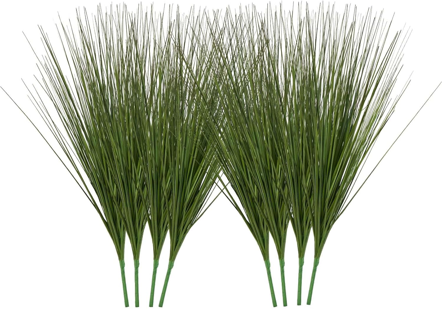 VEVOR Artificial Grass Plant, 27 inch Faux Onion Grass Fake Greenery Shrubs Plant, Premium PVC for Indoor Outdoor House Home Garden Office Room Décor, Housewarming, 8 Pack Green