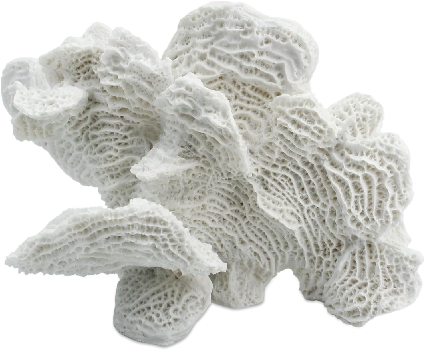 Artificial Sea Coral Statue, Coral Sculpture Home Decor Resin Nautical Decor, Coastal Decorations for Home Beach Themed Decor for Party Wedding Room Kitchen Table Shelf (White)