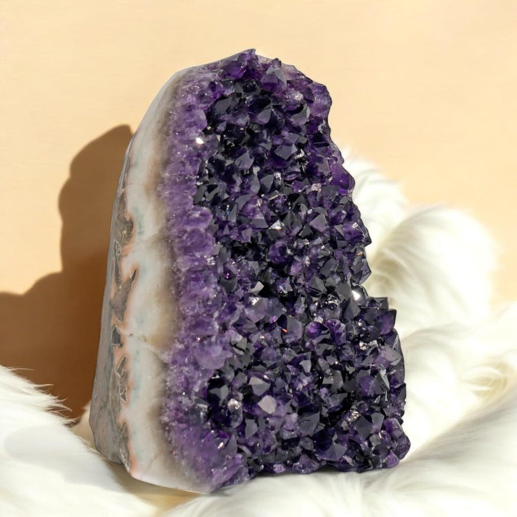 Natural Amethyst (15 lb to 17.5 lb) Crystal Clusters Stone from Uruguay Raw Geode Quartz - Deep Purple Color