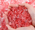 QINJIEJIE Cherry Quartz Crystals Chips Natural Stone Gravel Bulk Crushed Rocks Pieces Polished Quartz Stone 0.55Lbs Decorative Fish Tank Pebbles Vase Filler Irregular Shaped Tumbled Gemstone for Home