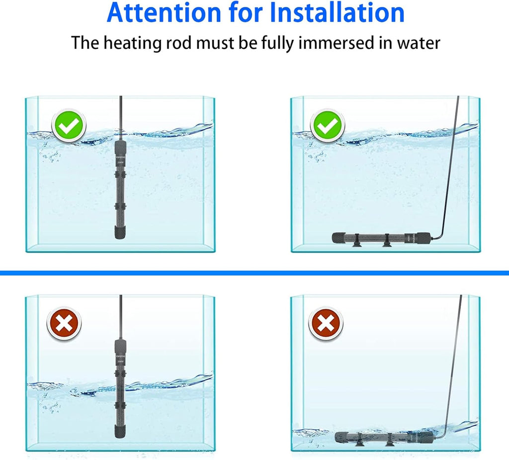 Aquarium Heater, 300W Fish Tank Heater with Digital Display Thermostat External Temperature Controller, for Tanks 40-60 Gallons (300W)