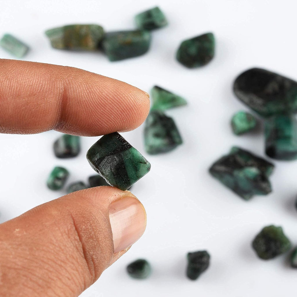 100 carats Raw Green Emerald Stone Lot, Rough Gemstone, Natural Crystals, Chakra Crystals, Healing Stones, Wholesale Pack, Jewelry Making Supply, Supply, (2 to 3pcs)