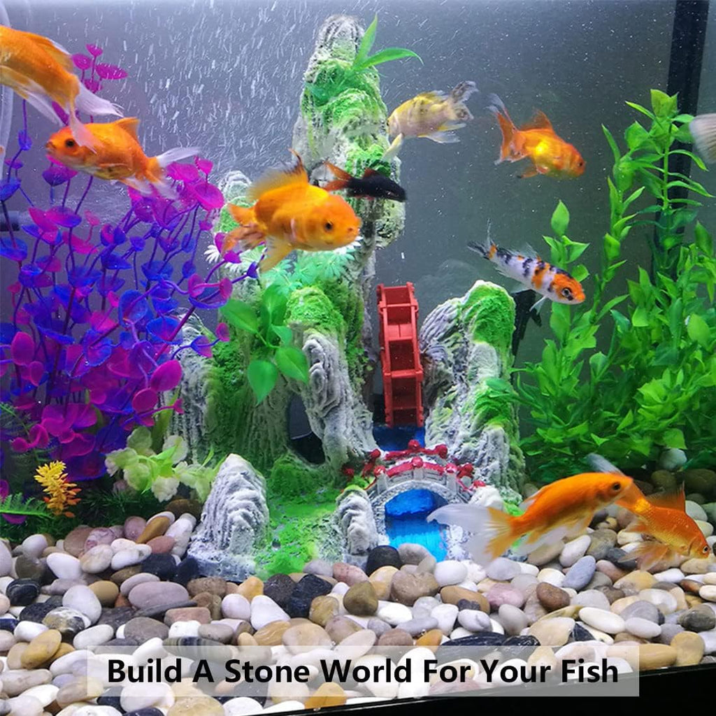 20lbs Pebbles for Indoor Plants, 1-2 Inch Mixed Color High Polished River Rocks Outdoor Decorative Stones Vase Filler Fish Tank Aquariums Landscaping Garden Outdoor and Indoor DIY