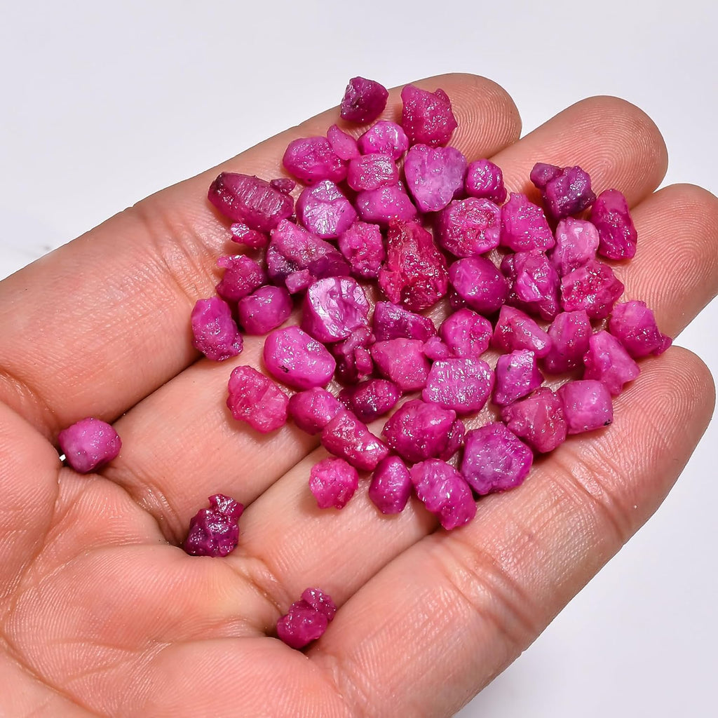 100 carats Raw Ruby Rough Gemstone, Natural Crystals, Healing Stones, Wholesale Lot, Jewelry Making Supply, Stone, Strength Stone, 7 to 10mm