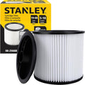 Stanley 08-2566B High Efficiency Shop Vac Filters, Replacement Cartridge Filter Fit for Most 5-18 Gallon Wet Dry Vacuum Cleaners, Shop Vacuum Wet and Dry Accessories