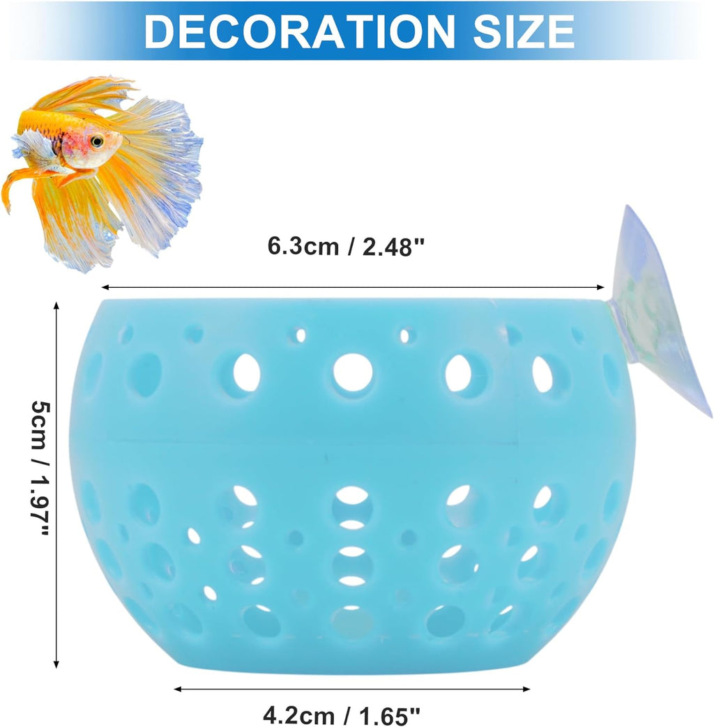 Betta Hideout Tunnel, Interactive Aquarium Decor, Aquarium Tunnel for Betta, Exciting Hiding Spot, Blue
